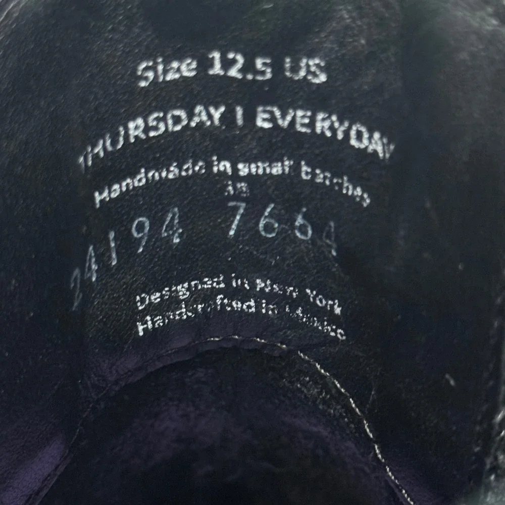 Thursday Boot Co Everyday Chelsea Boots Black Leather Vibram Lug Sole Men's 12.5